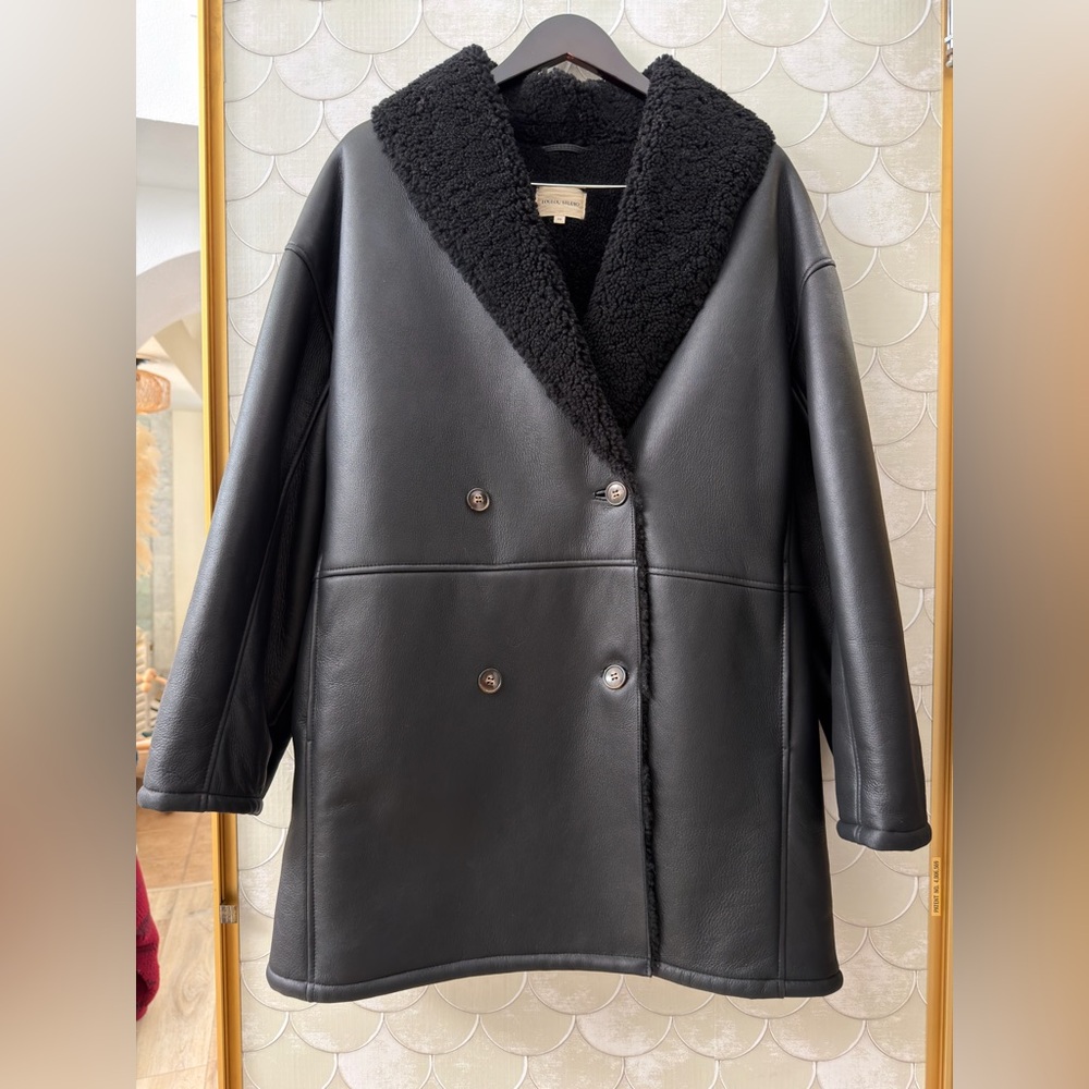 Loulou Studio Black Shearling Leather Jacket